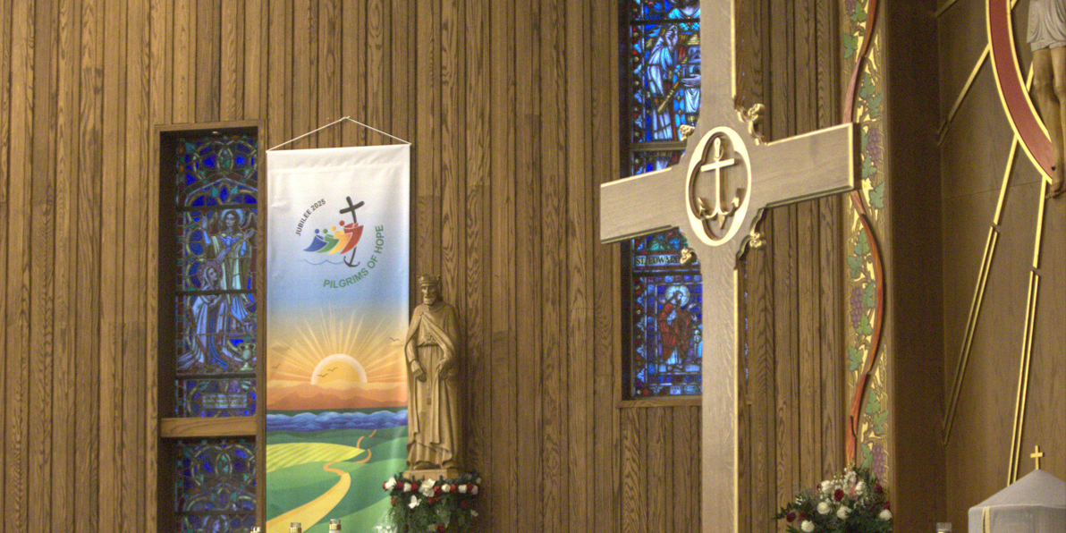 Jubilee cross and banner Jubilee cross and banner